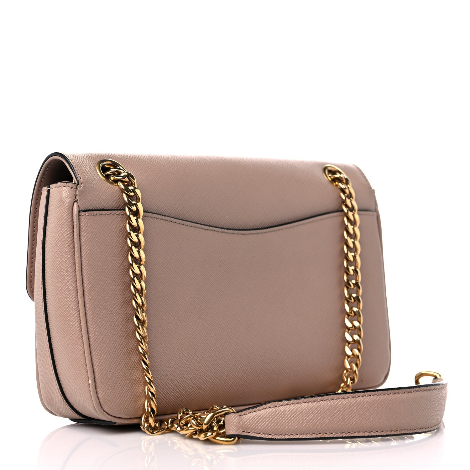 Prada Saffiano Flap Shoulder Bag Cipria 3 of 12