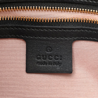 Gucci Suede Snakeskin Studded Medium Arli Flap Shoulder Bag Black 6 of 11