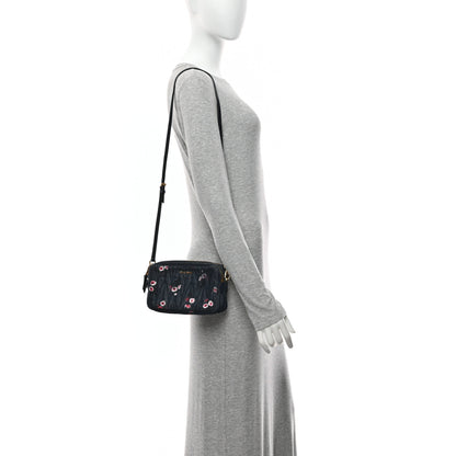 Miu Miu Denim Matelasse Camera Bag  Blue Multicolor 22 of 22
