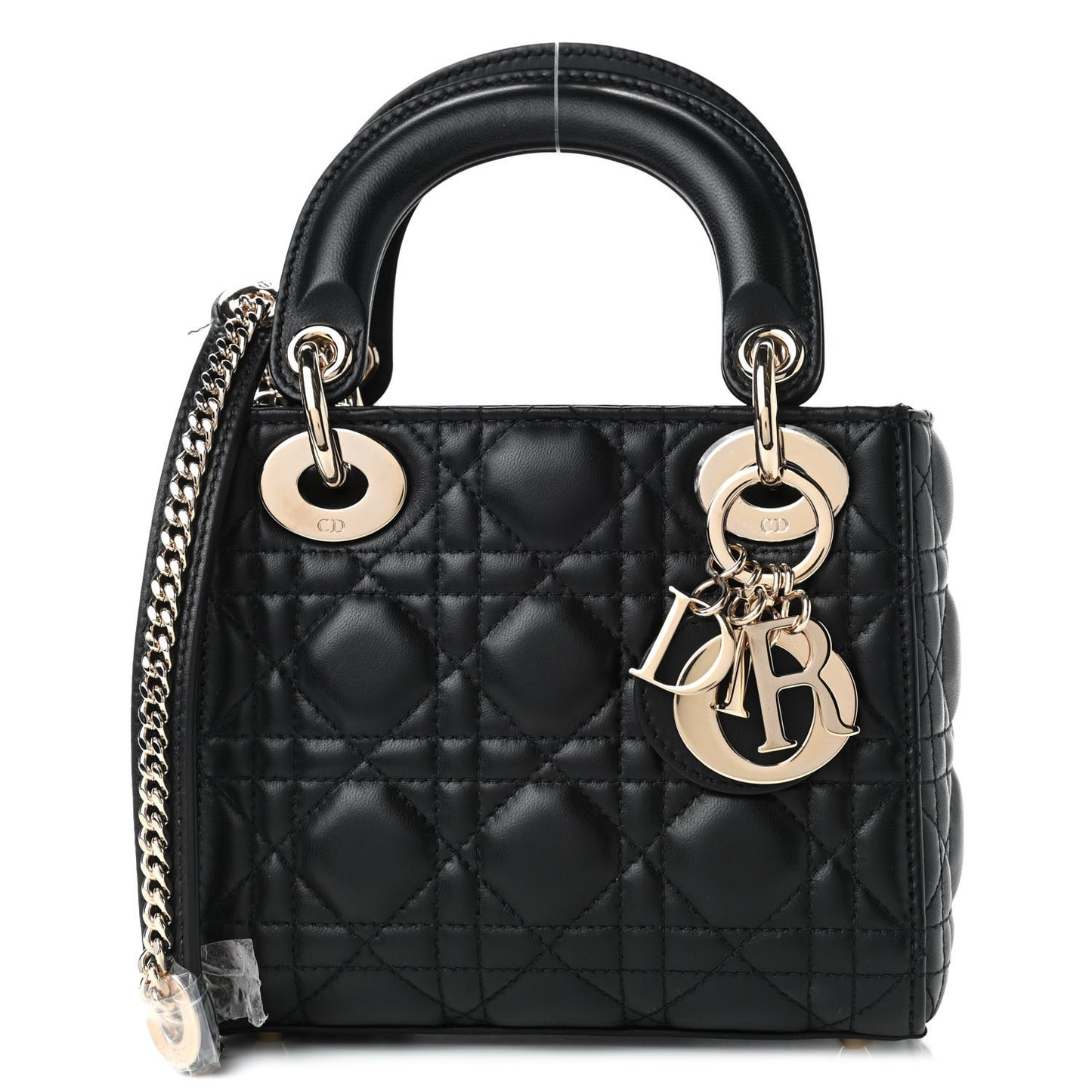 Lambskin Cannage Mini Lady Dior Black