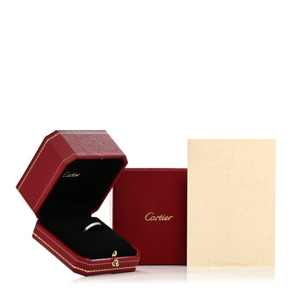 Cartier 18K White Gold Diamond 2.6mm LOVE Paved Band Ring 50 5.25 6 of 6