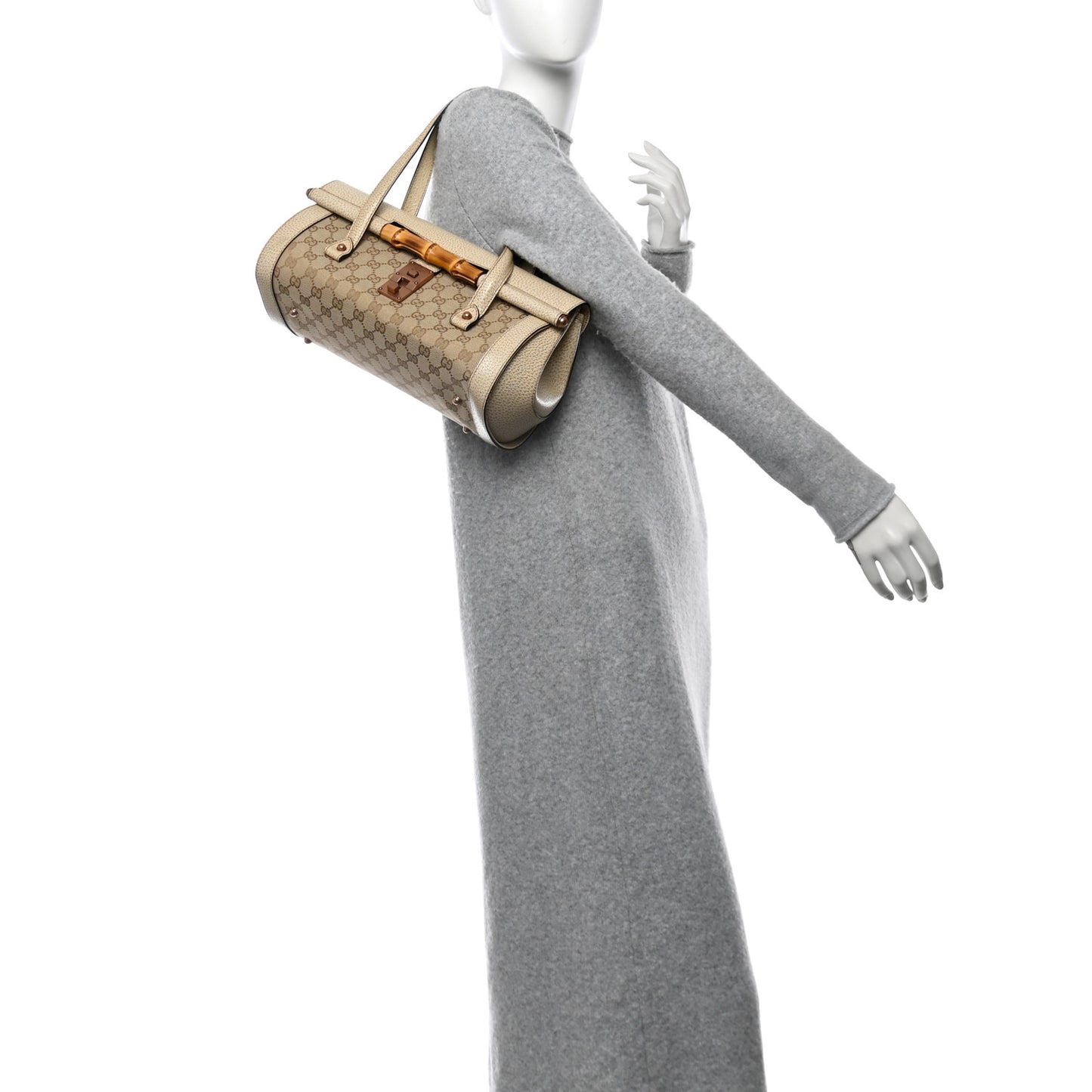 Monogram Bamboo Bullet Bag Off White