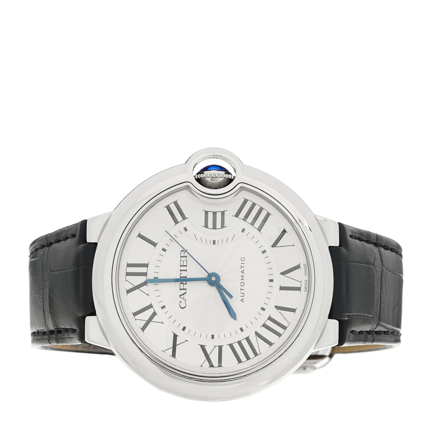 Stainless Steel Alligator 36mm Ballon Bleu De Cartier Automatic Watch