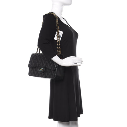 Chanel Lambskin Quilted Jumbo Double Flap Black 2 of 10