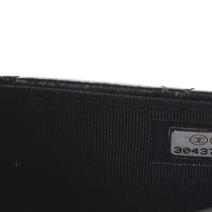 Chanel Lambskin Quilted CC Button Flap Card Holder Black 11 of 13