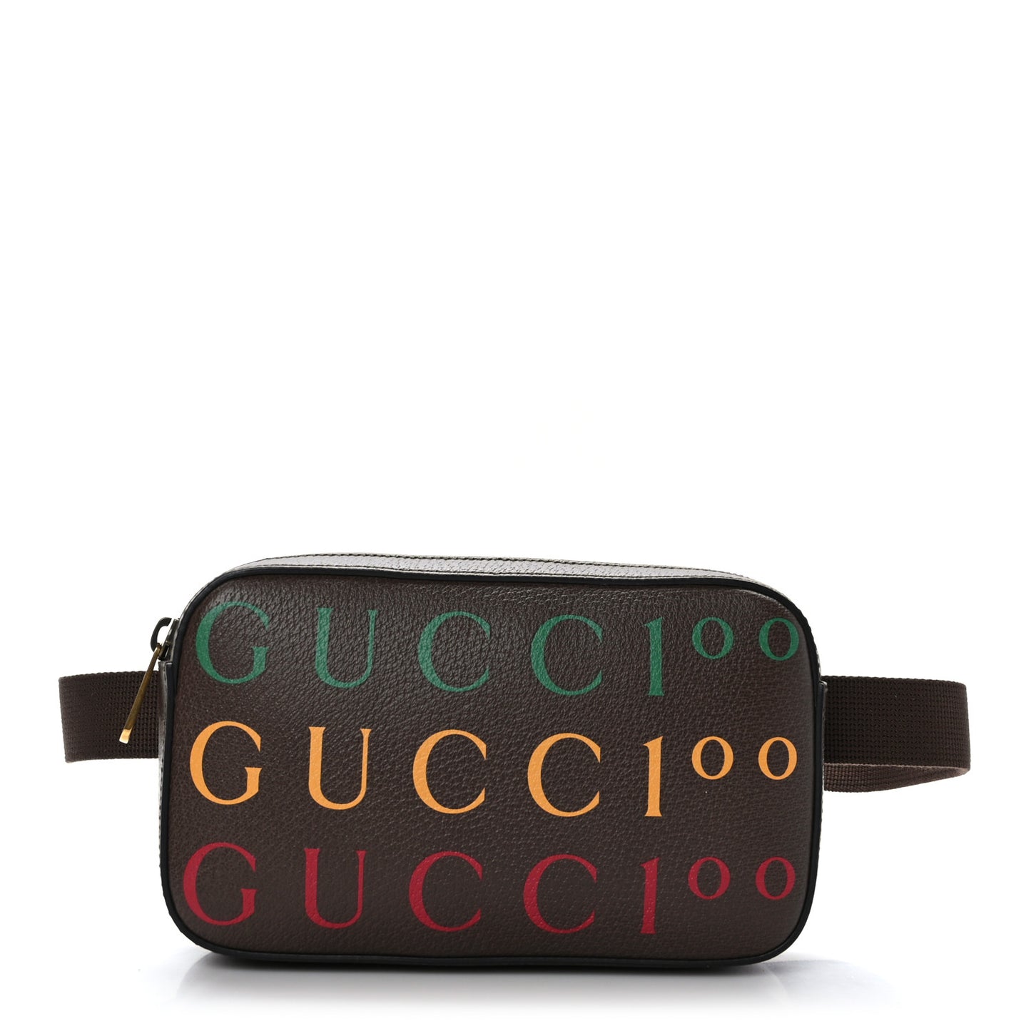 Textured Dollar Calfskin Gucci 100 Aria Belt Bag 90 36 New Acero Multicolor