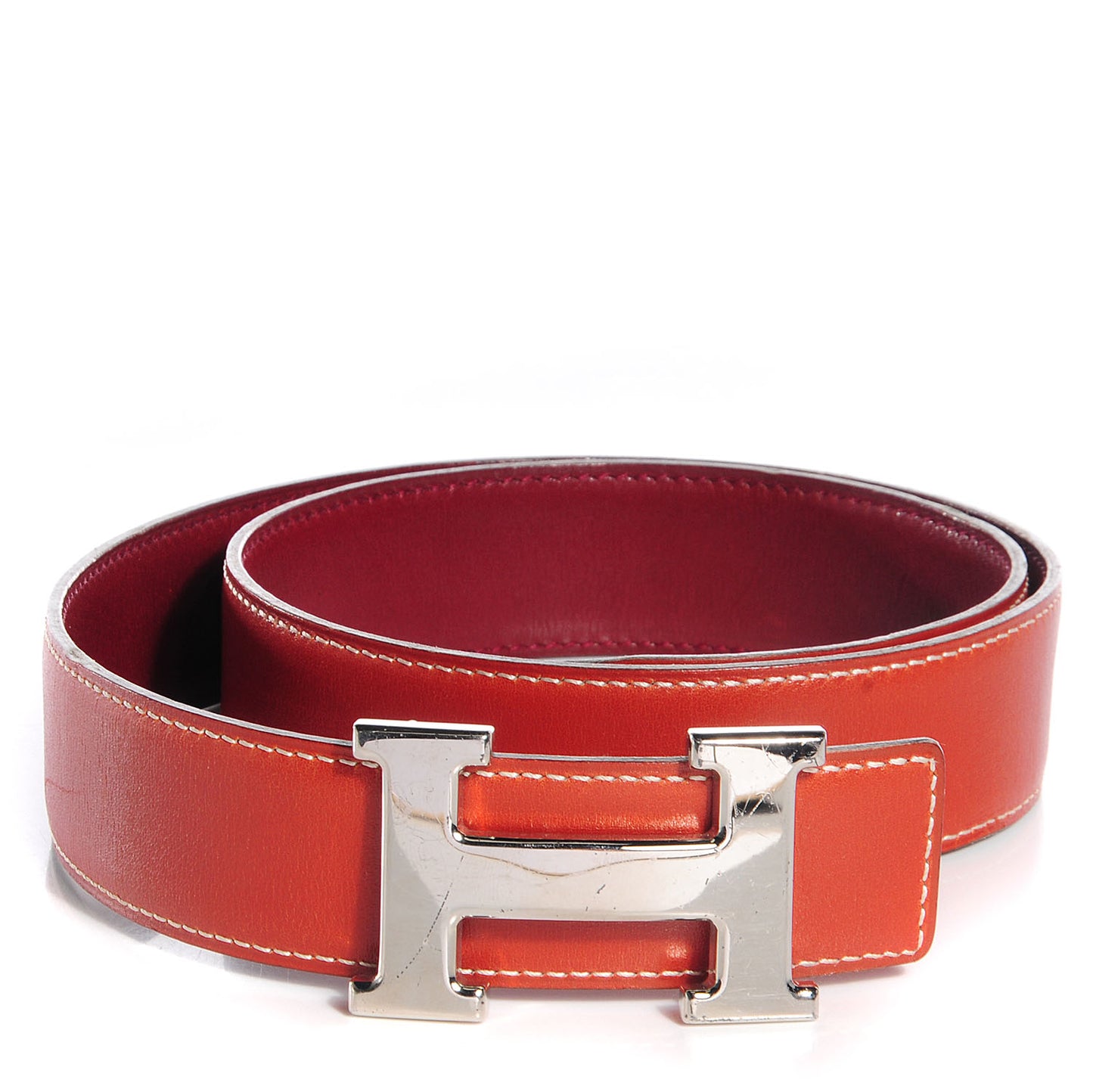 Box Reversible Polished Constance 32mm H Belt 75 Brique Rouge H