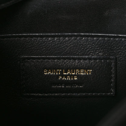 Saint Laurent Lambskin Matelasse Monogram Baby Niki Chain Satchel Black 6 of 9