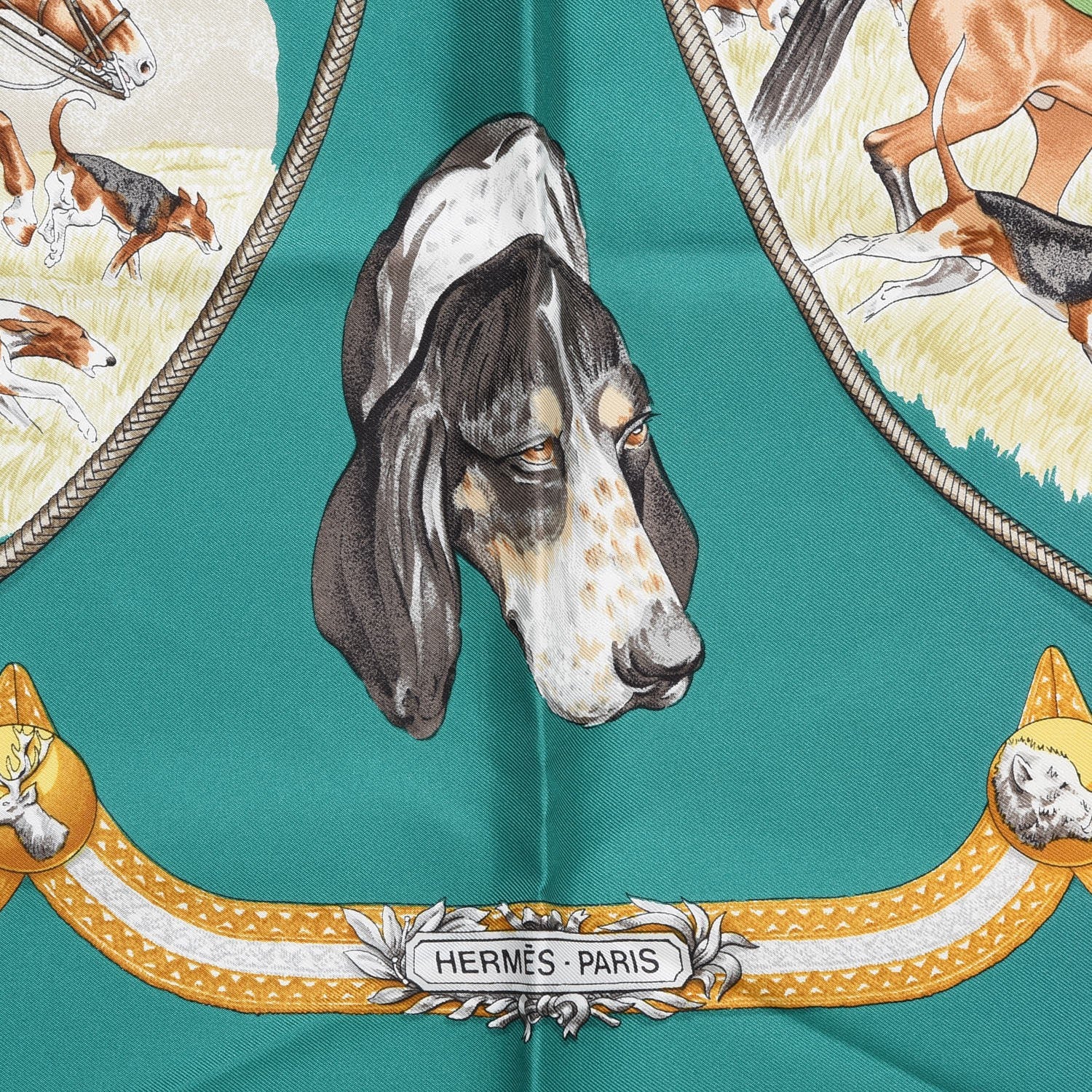 Hermes Silk Le Laisser Courre Scarf 90 3 of 5