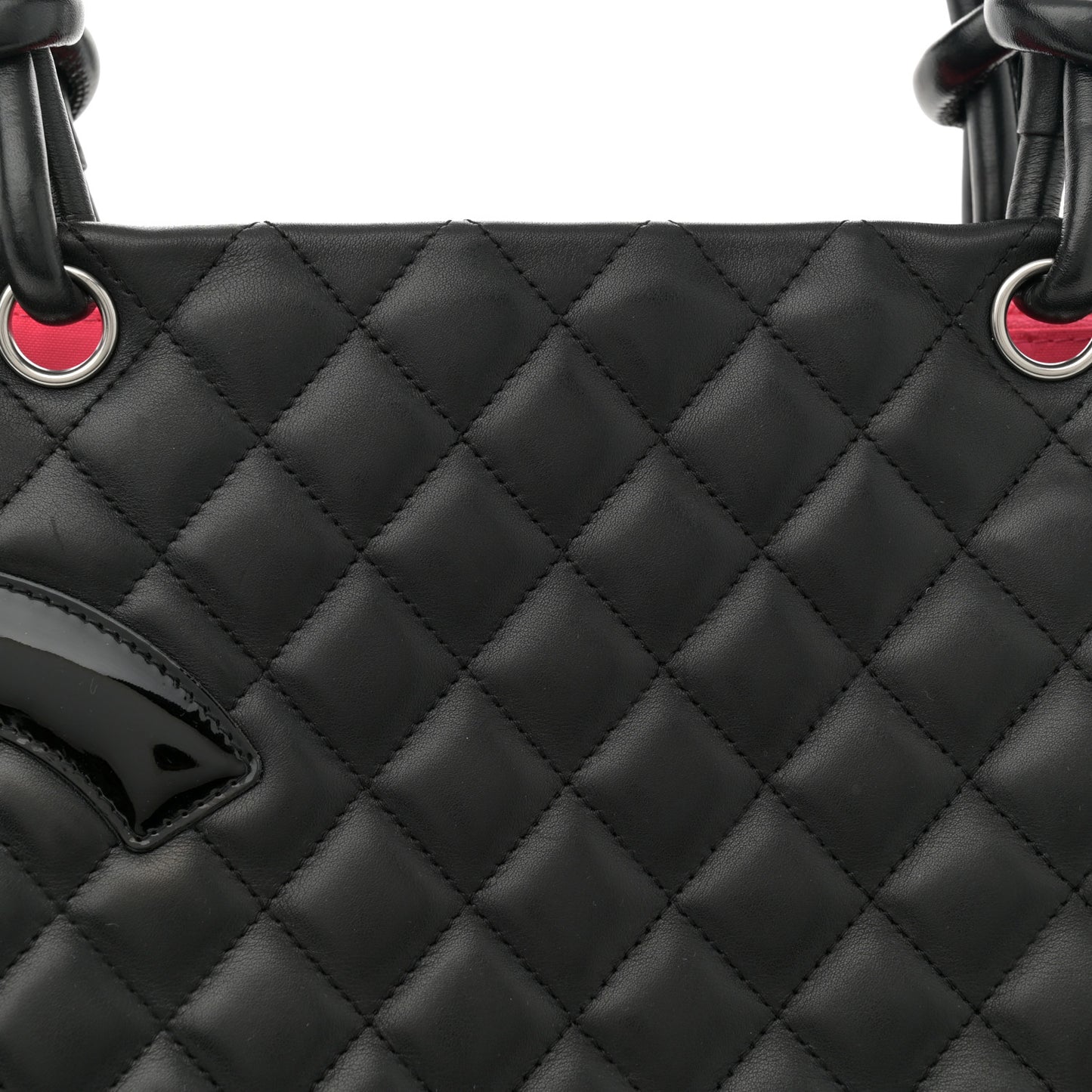 Calfskin Quilted Large Cambon Tote Black