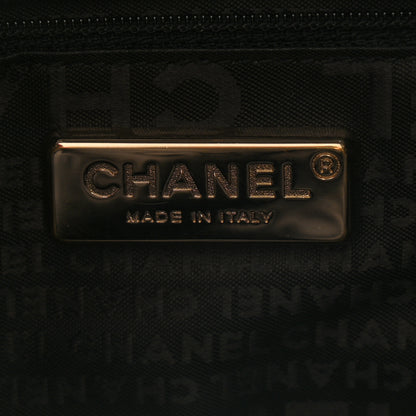 Chanel Crumpled Lambskin Quilted CC Shopping Tote Black 5 of 8