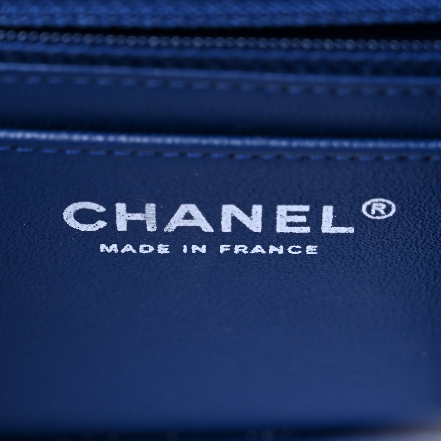 Lambskin Quilted Mini Rectangular Flap Blue