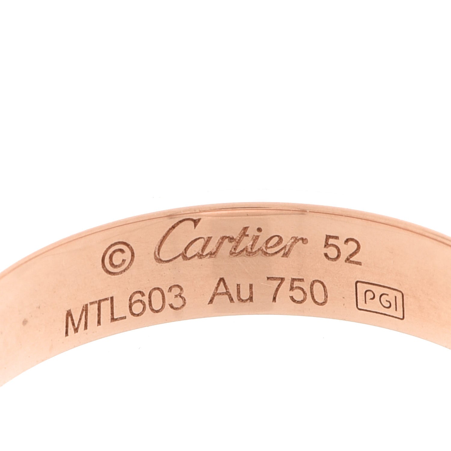 Cartier 18K Pink Gold 3.5mm LOVE Wedding Band Ring 52 6 4 of 5