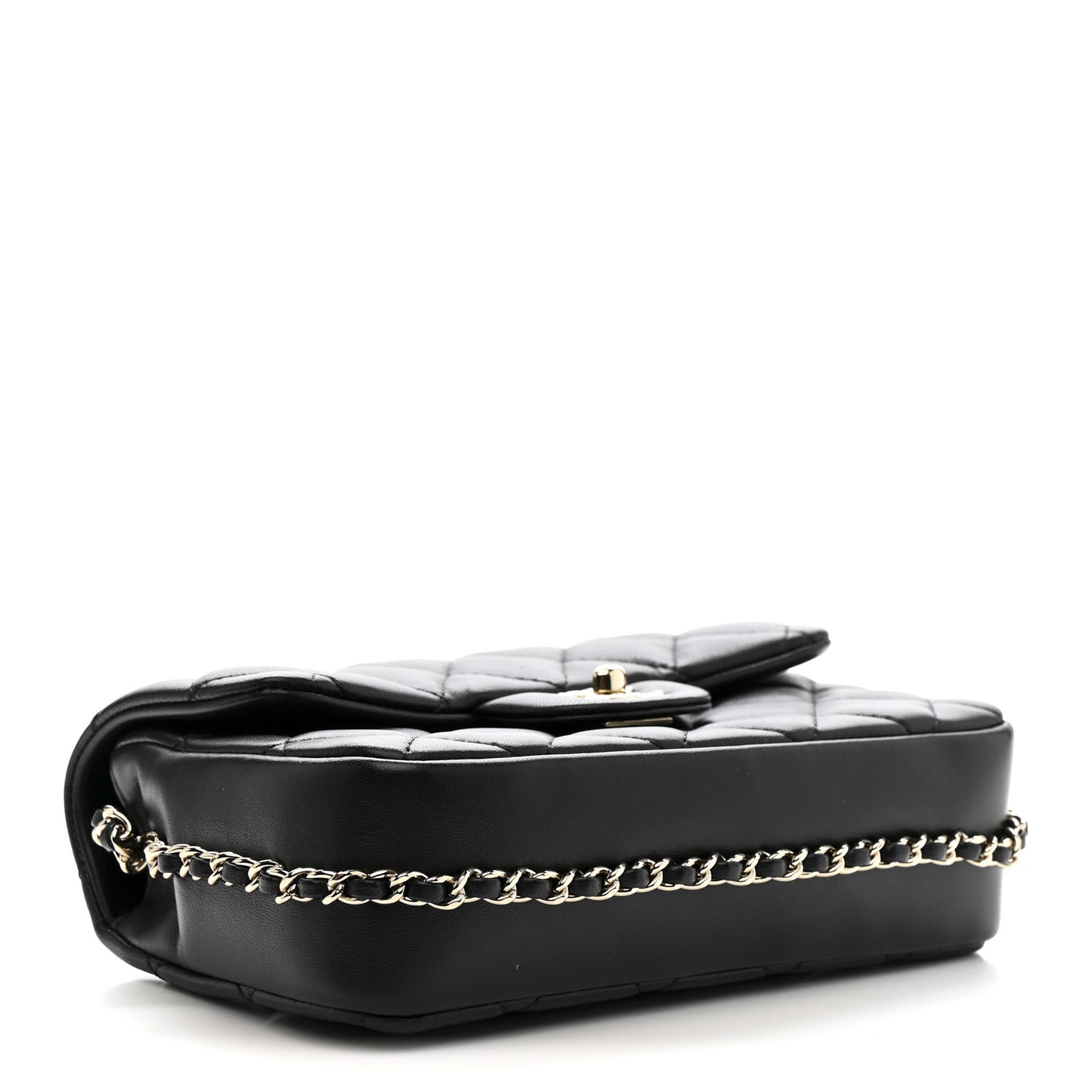 Lambskin Quilted Small My Precious Flap Black
