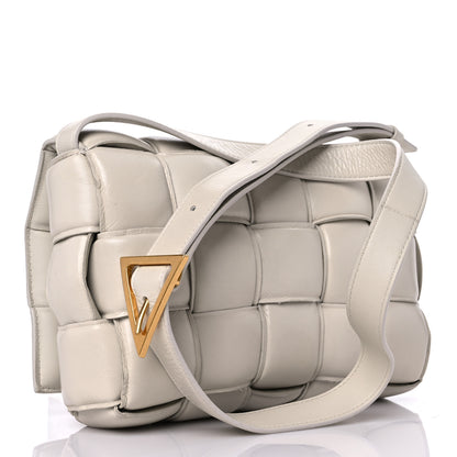 Bottega Veneta Paper Calfskin Maxi Intreccio Padded Cassette Crossbody Bag Chalk 3 of 21