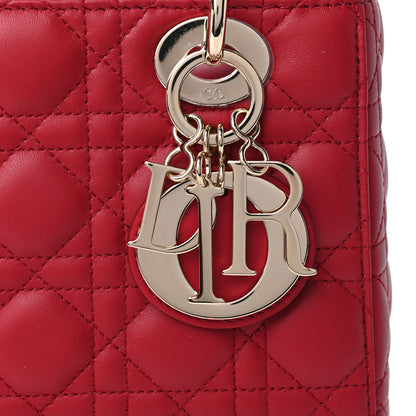Christian Dior Lambskin Cannage Small My ABCDior Lady Dior Red 9 of 11