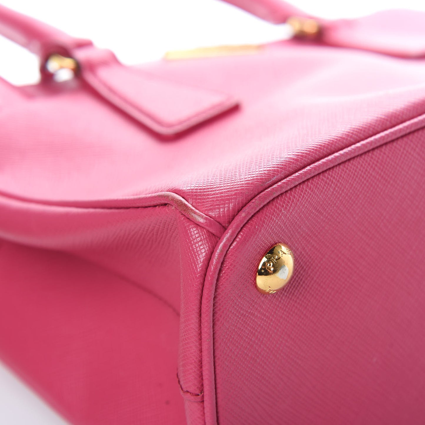 Saffiano Lux Small Galleria Double Zip Tote Fuxia