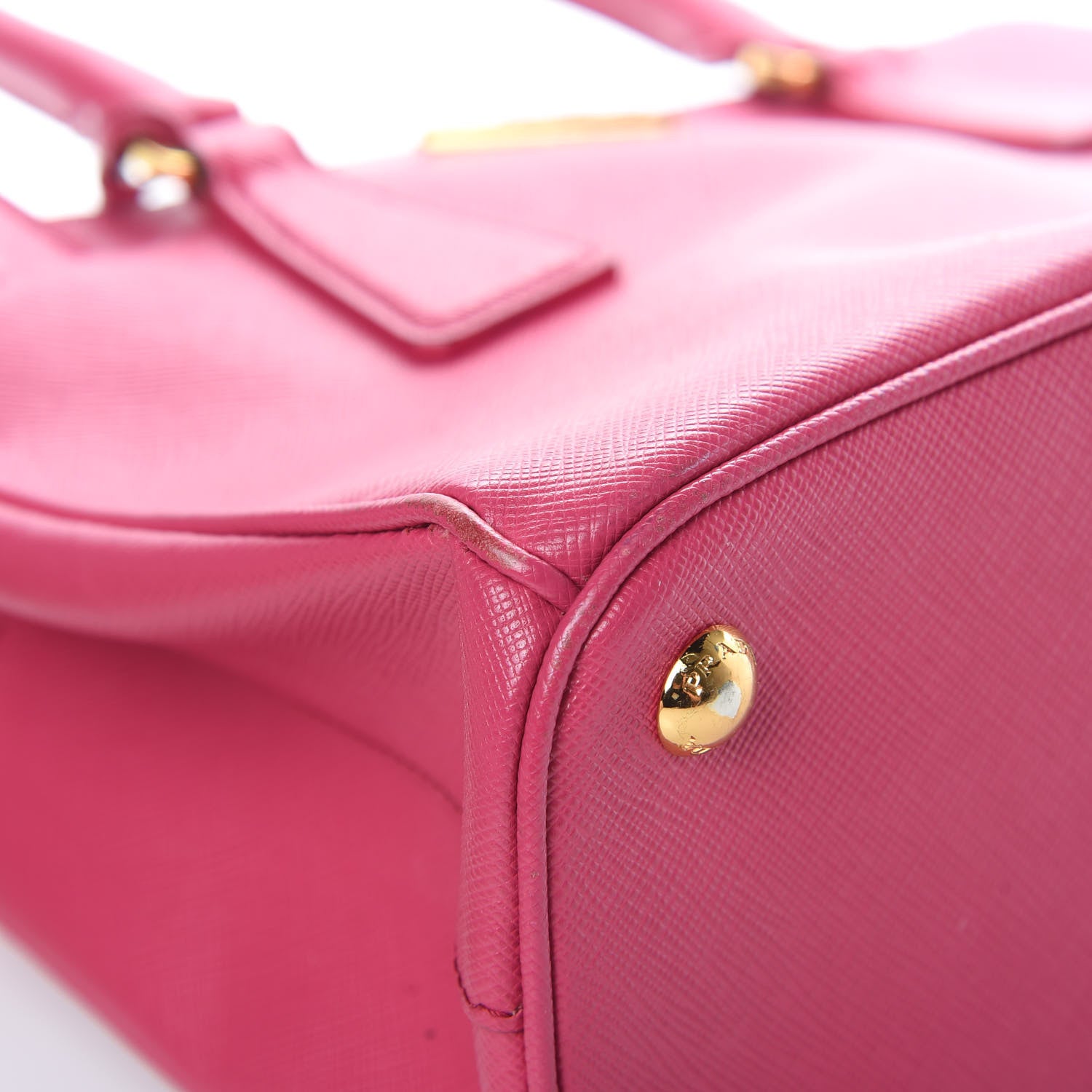Prada Saffiano Lux Small Galleria Double Zip Tote Fuxia 12 of 26
