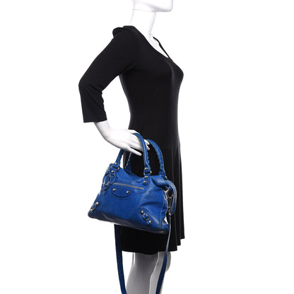 Balenciaga Agneau Giant 12 Silver Hardware Town Bleu Lazuli 2 of 19