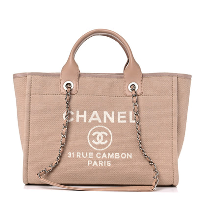 Chanel Mixed Fibers Small Deauville Tote Beige 1 of 11