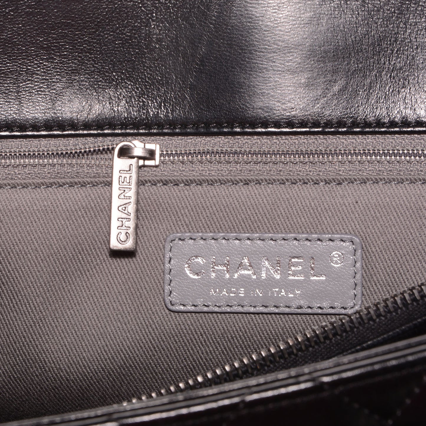 Lambskin Quilted Large Antik Boy Flap Black