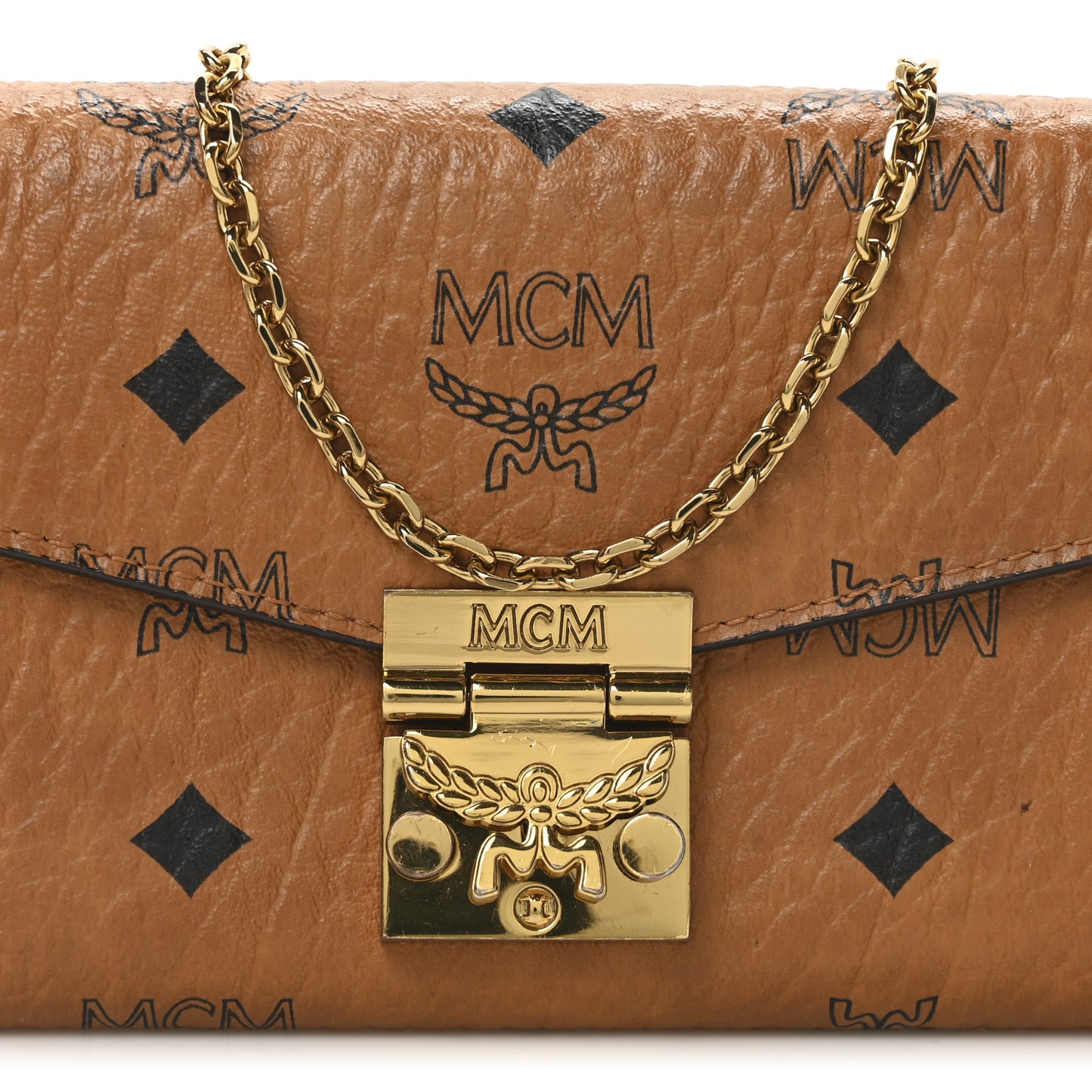 Visetos Large Patricia Wallet On Chain Cognac