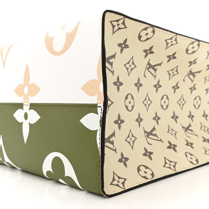Louis Vuitton Monogram Giant Onthego GM Kaki Beige 9 of 11