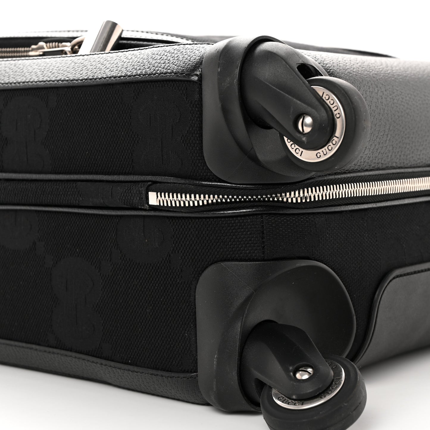 Monogram Jumbo GG Textured Dollar Calfskin Small Carry On Trolley Black