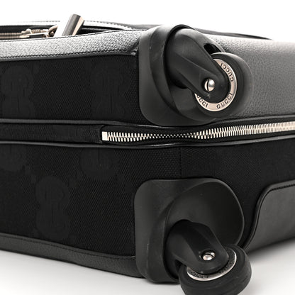 Gucci Monogram Jumbo GG Textured Dollar Calfskin Small Carry On Trolley Black 8 of 12