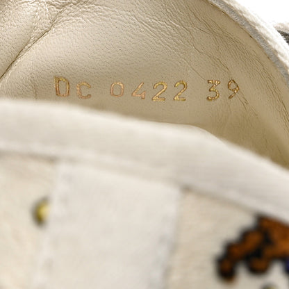 Christian Dior Canvas Zodiac Pixel Embroidered Womens Walk'N'Dior Low Top Sneakers 39 White Multicolor 6 of 9