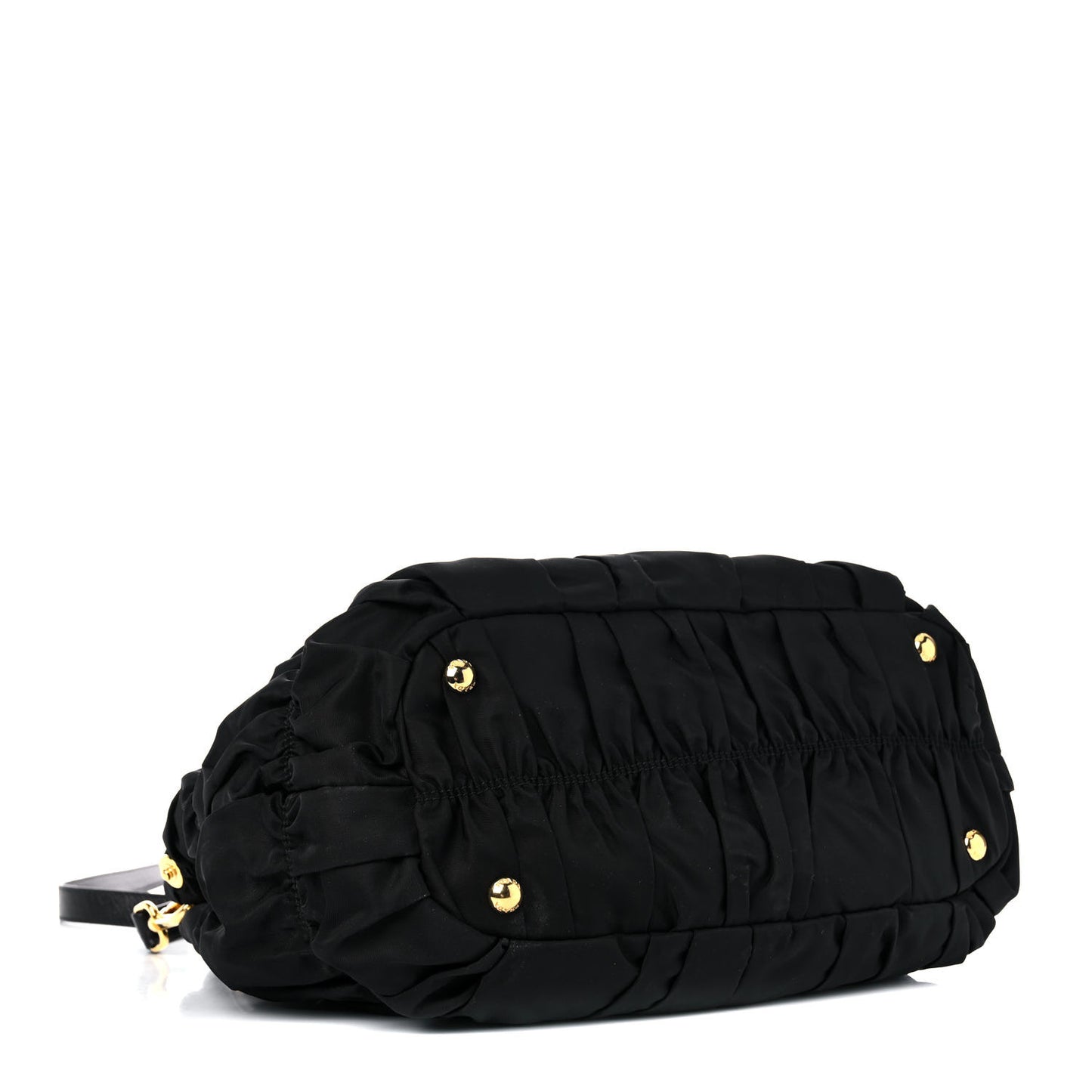 Tessuto Nylon Nappa Gaufre Shopping Satchel Black
