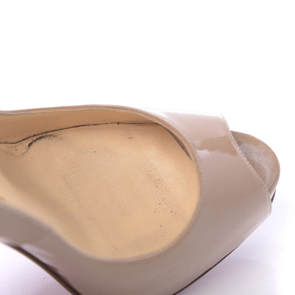Christian Louboutin Patent Very Prive 120 Pumps 38 Nude 12 of 19