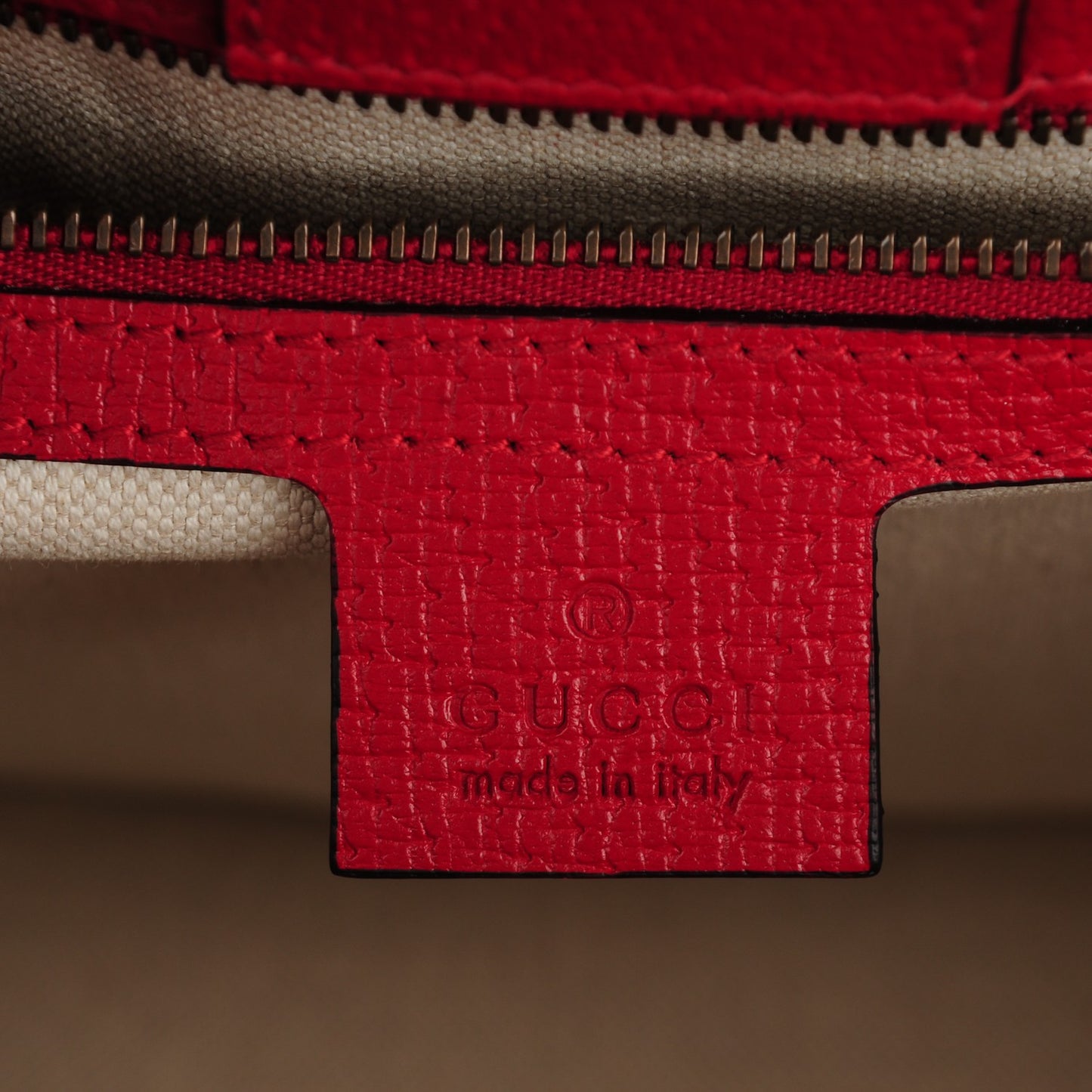 Grained Calfskin Small Animalier Top Handle Tote Red