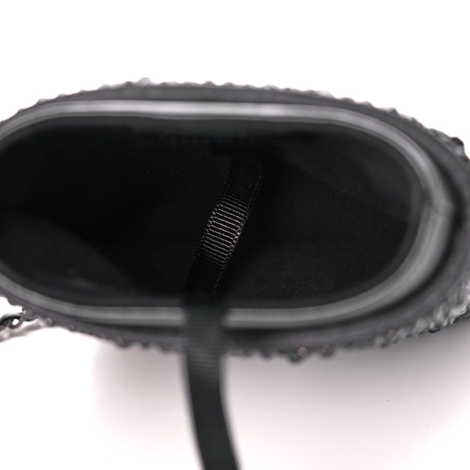 Chanel Satin Crystal Chain Around Phone Holder Black 5 of 11