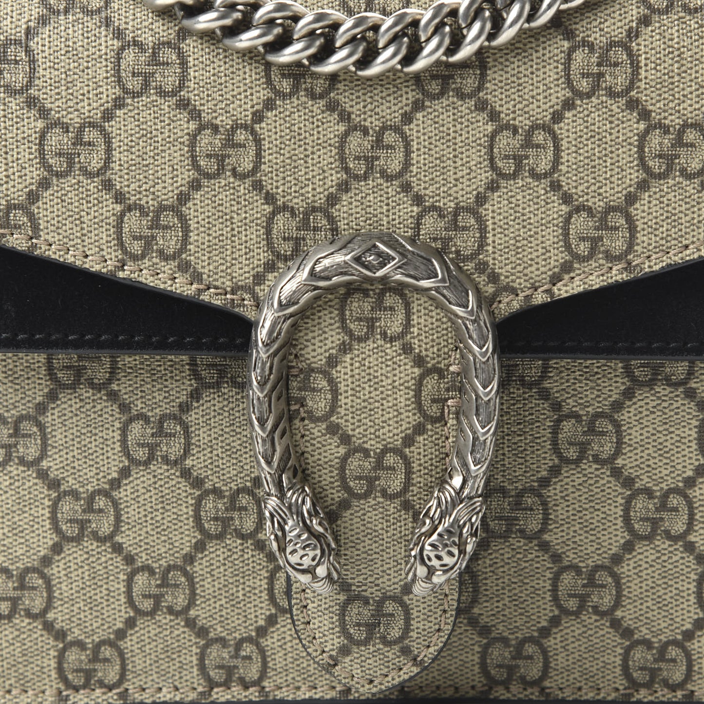 GG Supreme Monogram Mini Dionysus Shoulder Bag Black