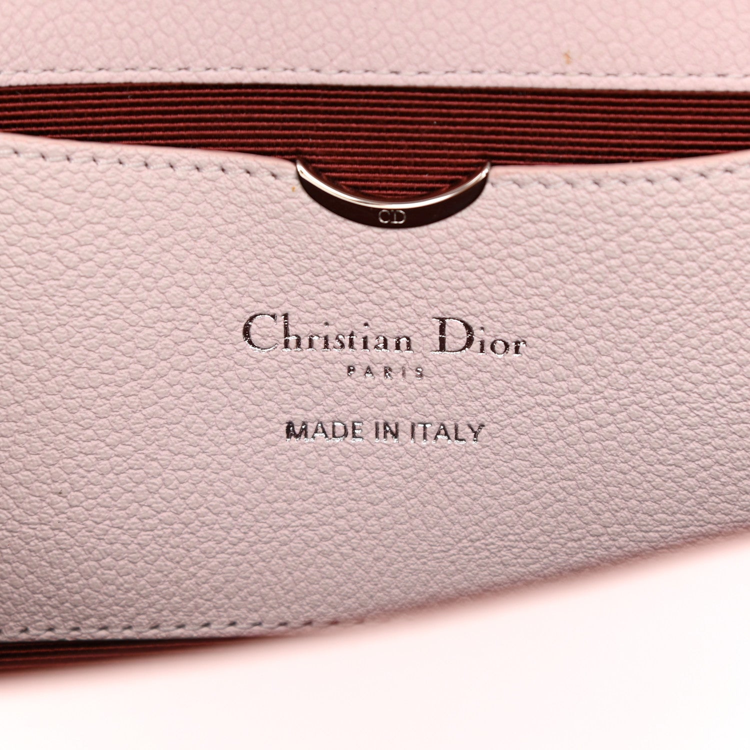 Christian Dior Grained Calfskin Large Diorama Croisiere Chain Wallet Light Pink 6 of 9