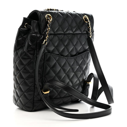 Chanel Calfskin Quilted Small Urban Spirit Backpack Black 2 of 12