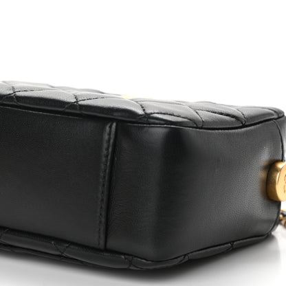Chanel Lambskin Quilted CC Pearl Crush Camera Case Black 9 of 11