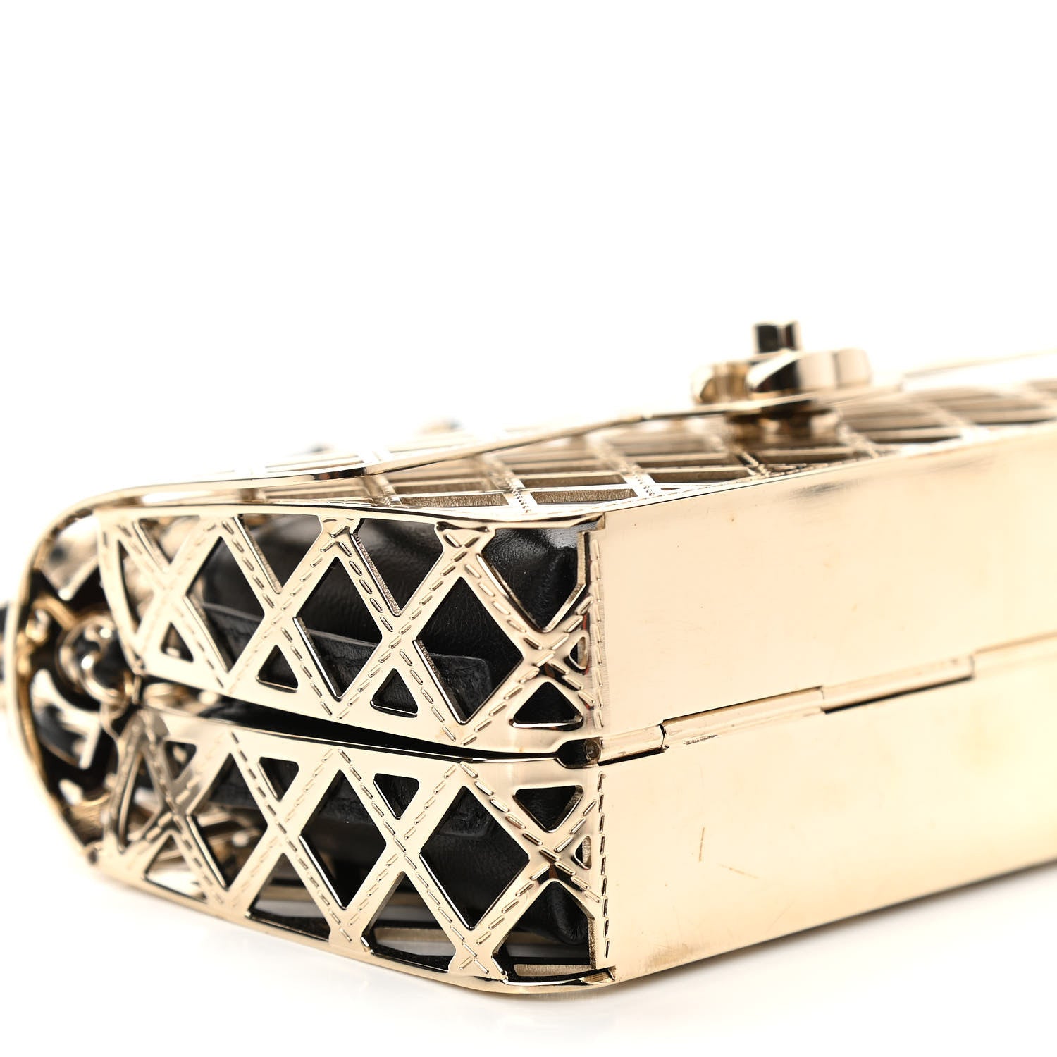 Chanel Metal Quilted Mini Rectangular Flap Gold 8 of 10