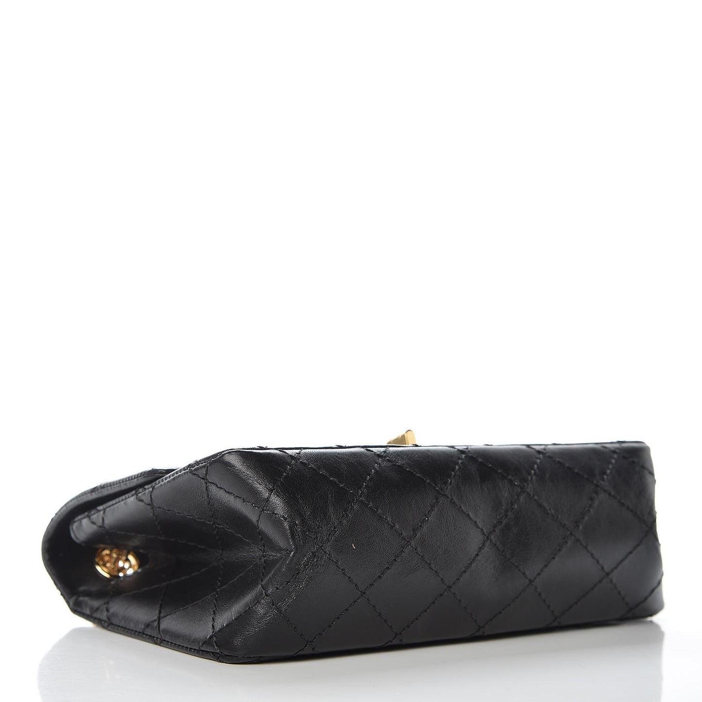 Aged Calfskin Quilted 2.55 Reissue Mini Flap Black