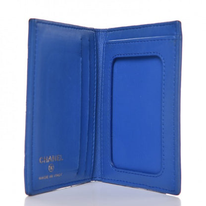 Chanel Lambskin Quilted Card Holder Wallet Blue 5 of 13