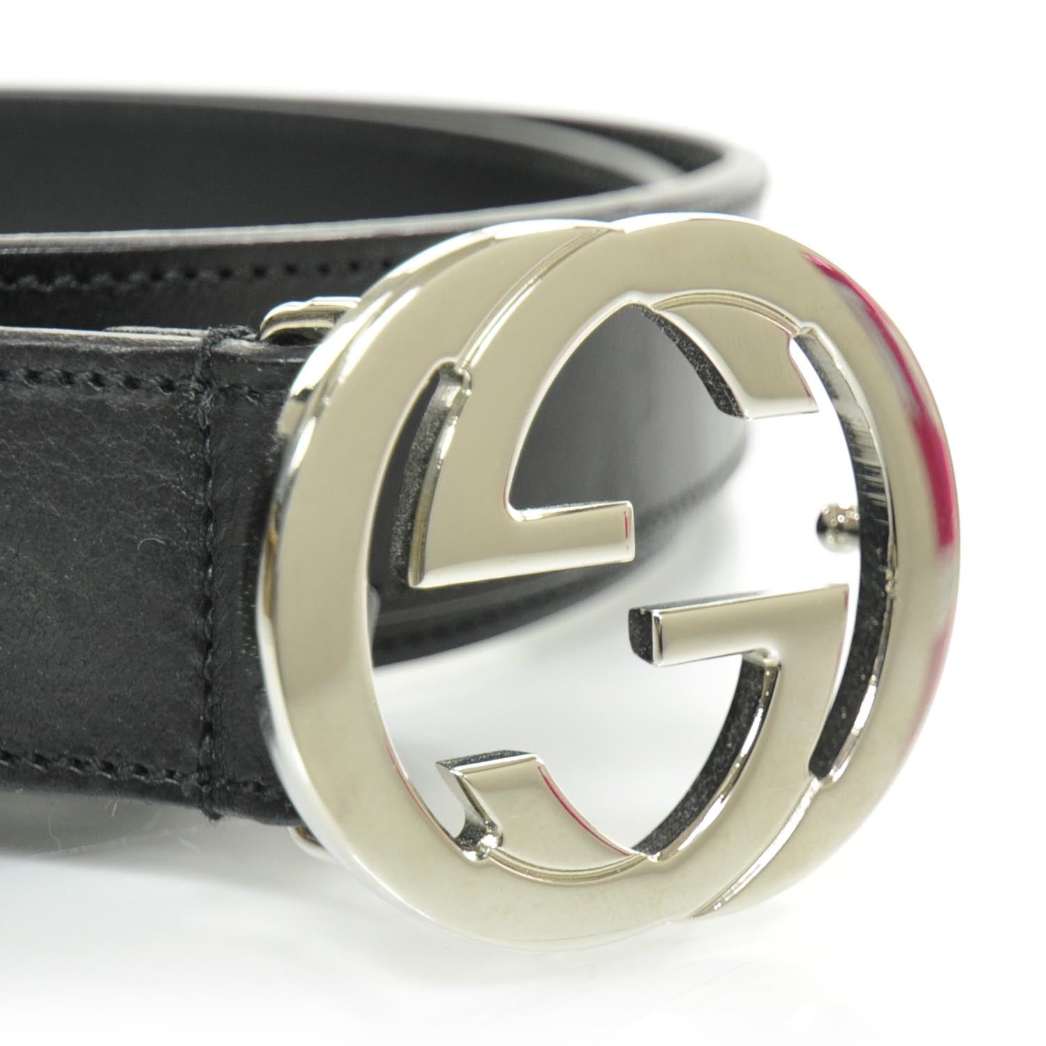 Gucci Leather Interlocking G Belt 90 36 Black 5 of 5