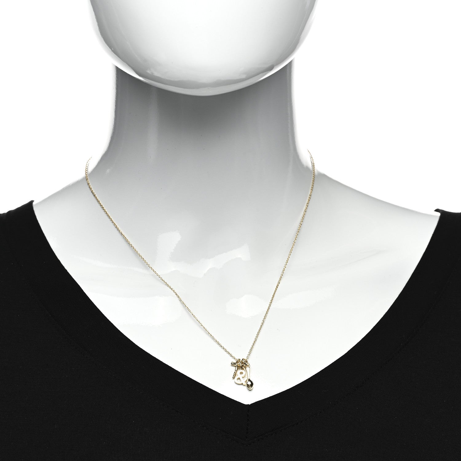 Tiffany 18K Yellow Gold Wine and Dine Pendant Necklace 2 of 4