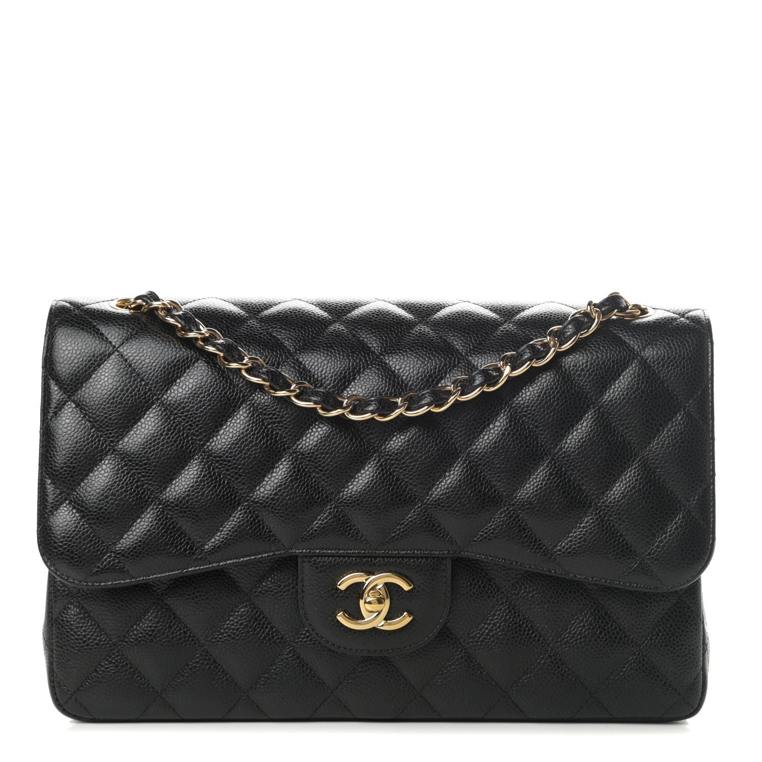 Chanel Caviar Quilted Jumbo Double Flap Black 1 of 11