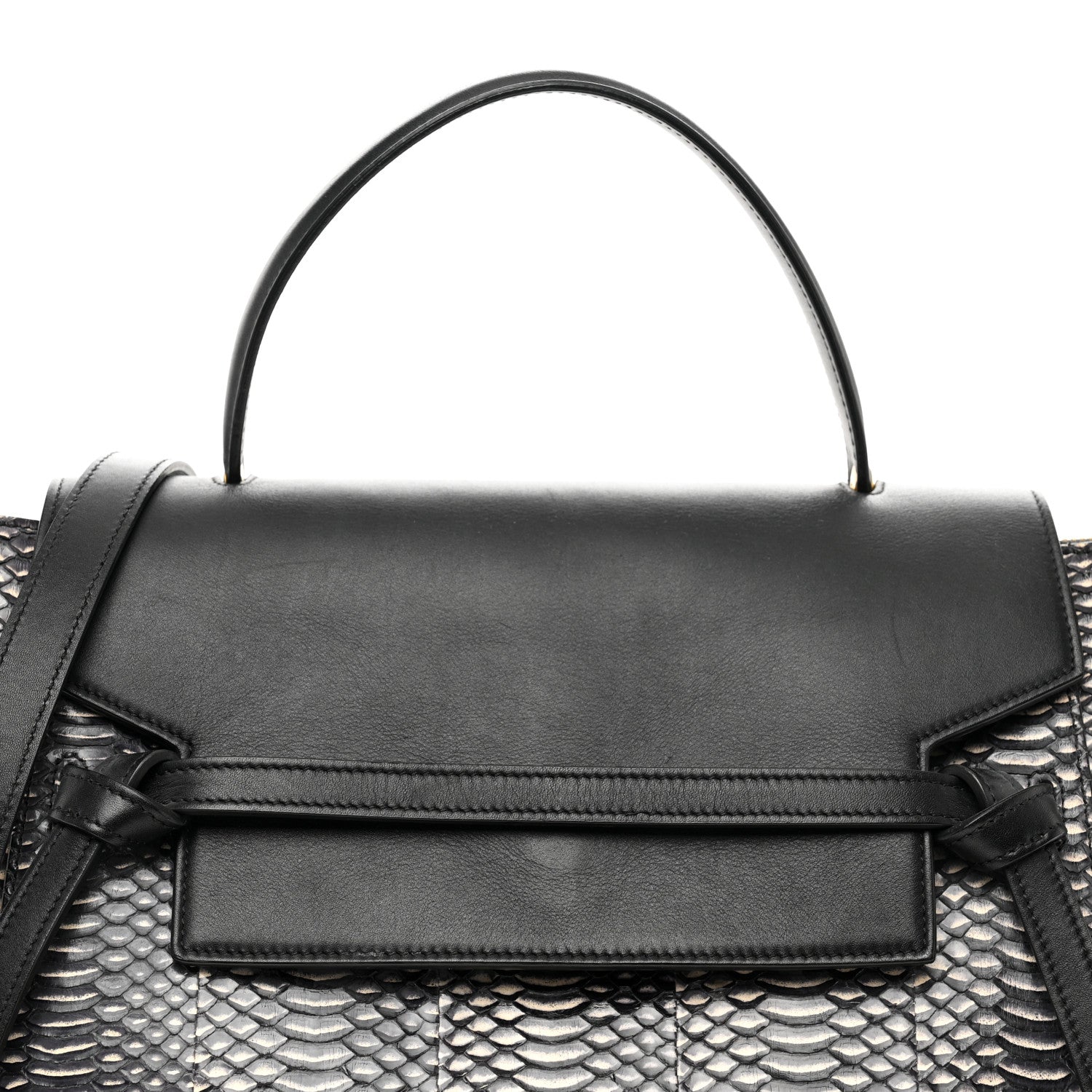 Celine Watersnake Mini Belt Bag White Black 5 of 11