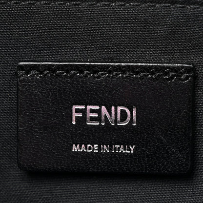 Fendi Glazed Fabric Vitello Liberty FF 1974 Diagonal Belt Bag Black Sunflower 6 of 10