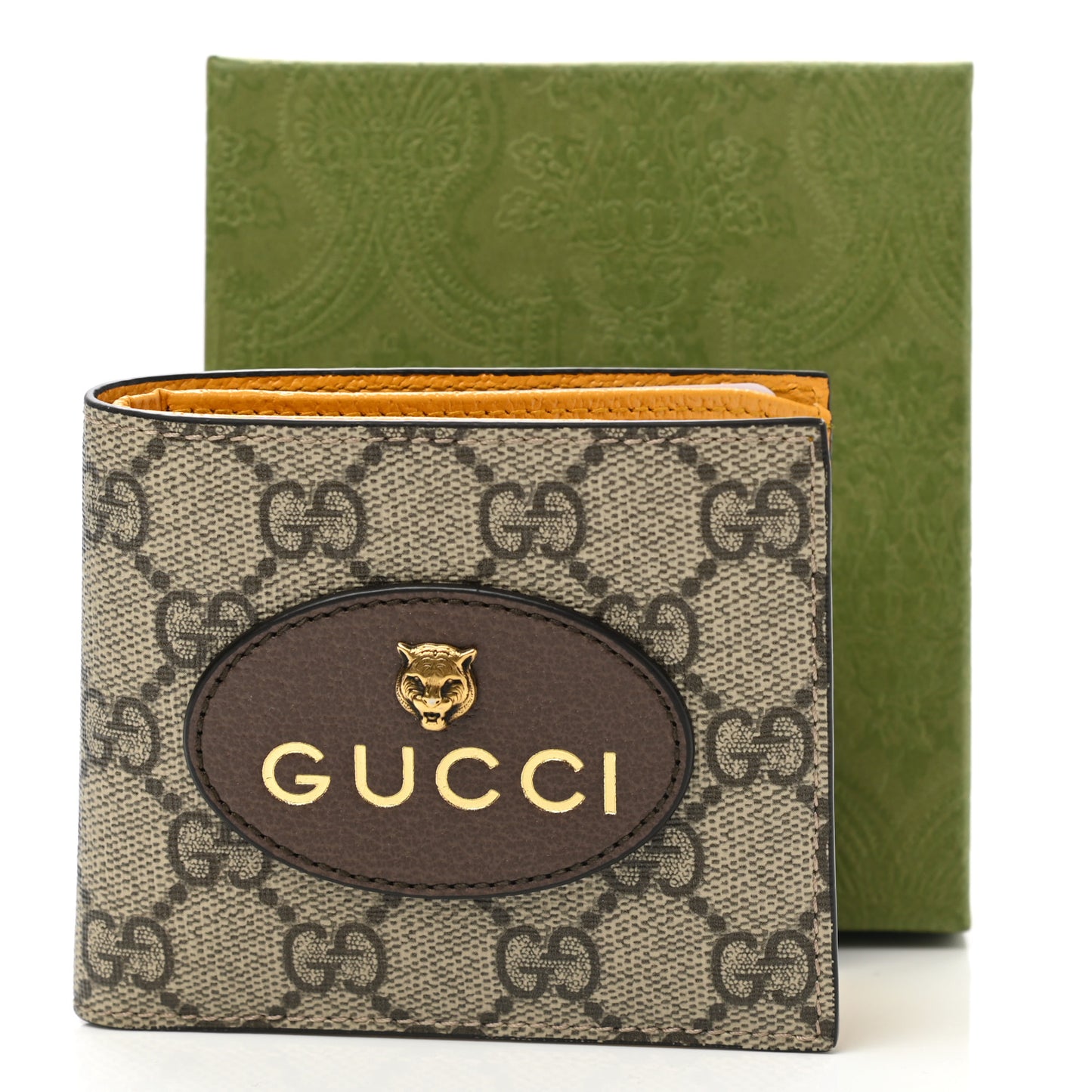 GG Supreme Monogram Neo Vintage Bi-Fold Wallet Beige Crop New Acero