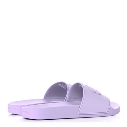 Balenciaga Rubber BB Womens Pool Slide Sandals 42 Lilac 4 of 8