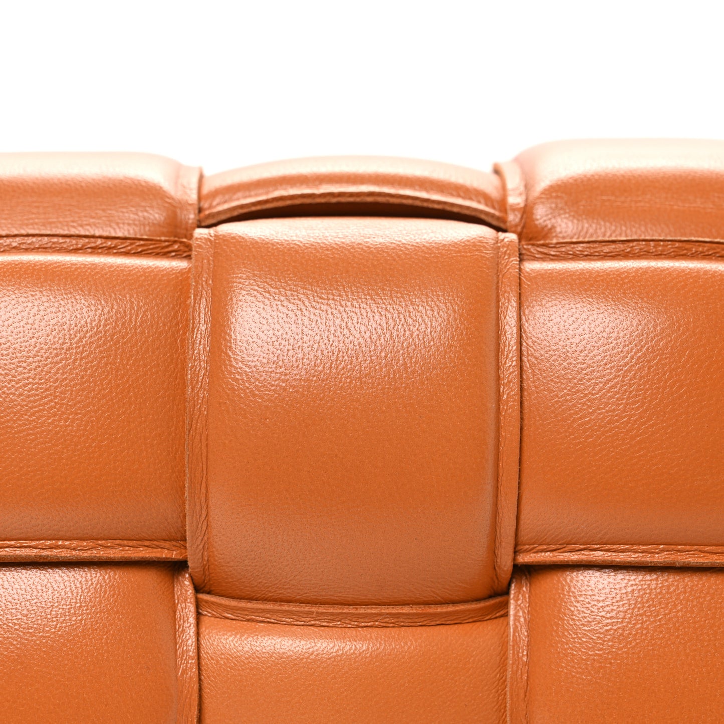 Nappa Maxi Intreccio Padded Cassette Crossbody Bag Clay