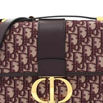 Christian Dior Oblique 30 Montaigne Flap Bag Burgundy 8 of 10